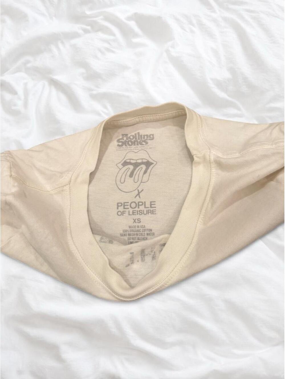 Rolling Stones People of Leisure Graphic Baby Tee Size XS - Picture 3 of 5